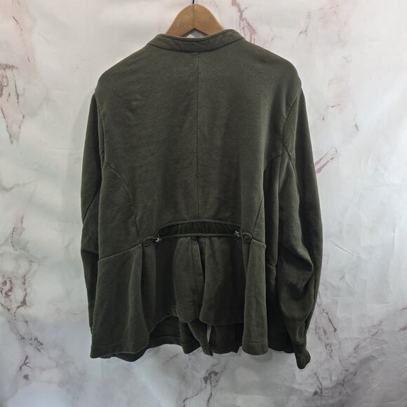 Torrid Jacket Womens 4 4X Green Renaissance Military Army Sweatshirt Zip - Picture 5 of 12